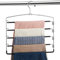 Pants Hangers Non Slip 3 Pack Space Saving Multi-Layer Swing Arm Hanger Stainless Steel Hangers for Closet Storage Organizer for Pants Jeans Trouser Tie Slack Clothes (Black)