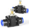 TAILONZ PNEUMATIC Valvola di regolazione del flusso d'aria con raccordo a pressione, regolatore di velocità in linea Raccordo diritto - 6MM OD tubo x 6MM OD tubo LSA-6 （Confezione da 5）