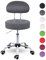 TRESKO® Rollhocker mit Lehne Grau | Arbeitshocker höhenverstellbar 46-58 cm | Drehhocker mit Rollen | Bürostuhl Hocker Drehstuhl Kosmetikhocker