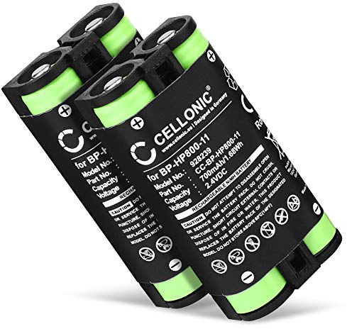CELLONIC, Akku für Headset kompatibel mit Sony MDR-RF995, MDR-RF995RK, WH-RF400 (700mAh, 2.4V) 2X Ersatzakku BP-HP800-11