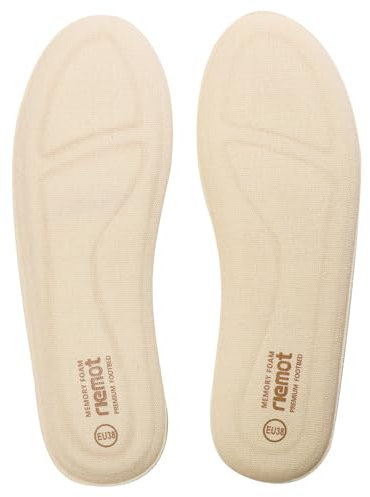 riemot Solette Memory Foam Uomo Donna, Soletta Scarpe per Stivali da Lavoro e Scarpe da Passeggio, Sport Solette per Assorbimento Degli Urti e Ammortizzazione, Comfort, Soffice - Beige 39 EU