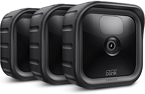 CaseBot Silikon Hülle für Blink Outdoor/Blink Indoor Kamera - (3er Set) weiche Leichte Dünne Kratzfeste Silikon Abdeckungen Skins Schutzhülle für Neue Blink Sicherheitskamera 2020, Schwarz