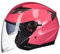 Casque 3/4 Open Face Moto Demi Face Jet Pilote Moto Scooter Biker Demi-Casque DOT/ECE Approuvé Avec Double Pare-Soleil Pour Hommes Femmes Respirant Et Léger,Rose,M