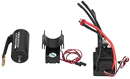 RC Motor Brushless ESC Set, 3670 2150KV Brushless Motor+120A ESC+Motor Kühlkörper für 1/8 Fernbedienung Auto