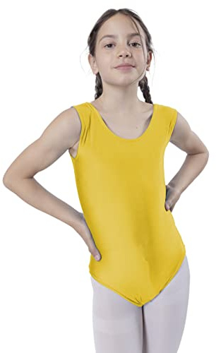 Carnavalife Maillot Ballet Danza Niñas sin Mangas, Maillot Baillot de Cuello Redondo para Gimnasia Baile Fiesta