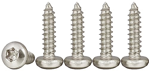 Drenky Tornillos Para Madera Torx, M3x12mm Tornillos Autorroscantes inox Tornillos de Cabeza Plana Torx Rosca Completa, 100 piezas