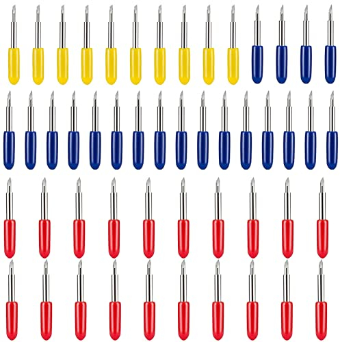 50PCS Replacement Blades for Cricut Maker, Plotter Blades Cutting Blades for Explore Air/Maker/Expression, 10PCS 30° Fine Point Blades, 20PCS 45° Standard Blades and 20PCS 60° Deep Cut Blade