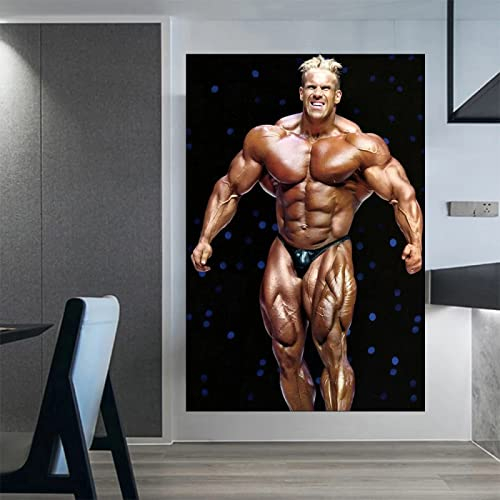 Hnyjyfa Jay Cutler Poster Kraftprotz Bodybuilding Trainings Haus Fitness Deko Mann Übungs Motivzitat Gemälde drucke Inspirierendes Wand Bilder Gym 0317170