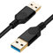 ROFICORD USB 3.0 Male to Male Cable, USB A to USB A 0,3m High Speed Data Cord Compatible with Hard Disk Drive/Laptop Cooler/Set-top Box/DVD Player/TV/Camera and More (1 FT, Black)