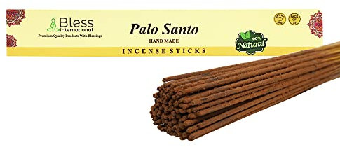 Bless-Palo-Santo Handmade-Hand-Dipped-Incense-Sticks Organic-Chemicals-Free for-Purification-Relaxation-Positivity-Yoga-Meditation The-Best-Woods-Scent (25 Sticks (40GM))