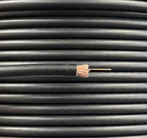 Part King 50m Black RG59 Coaxial Cable for TV Aerial Satellite PoC Coax CCTV