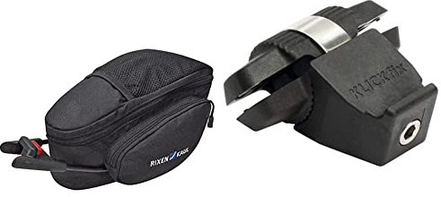 KLICKFix Unisex-Adult Contour Magnum SA Satteltasche, Schwarz, One Size & Unisex – Erwachsene Contour Satteladapter, schwarz, ∅ 6-7 mm