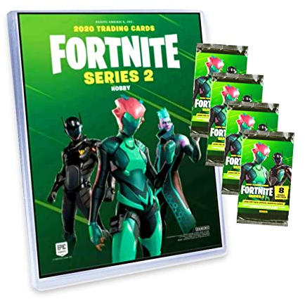 Panini Fortnite Karten Serie 2 Trading Cards - Sammelkarten (1 Mappe + 4 Booster)