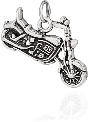NKlaus Kettenanhänger Motorrad Jasmin 925 Silber 23x13mm Bike Silberanhänger Amulett 10183