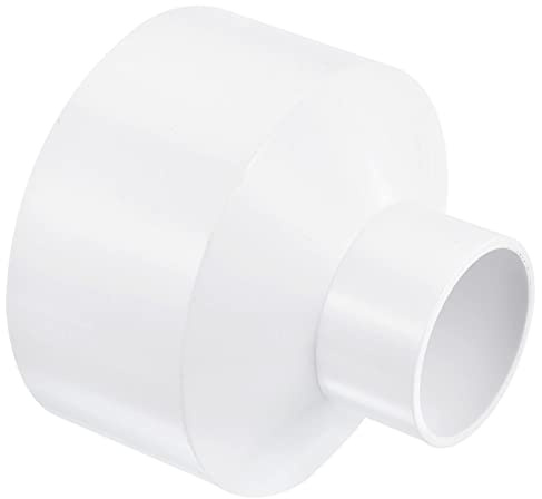 PATIKIL PVC Reducer Pipe Fitting 110mm to 50mm ID, Straight Coupling Adapter Connector, White