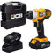 JCB 18V Cordless Impact Driver, 2X 2.0Ah Battery, Fast Charger, Powerful 150Nm Torque, 1/4 Hex Quick Chuck Change, Rubber Grip Overmould, Belt Clip & LED Light in Power Tool Case, 3 Year Warranty