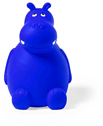 Spardose Sparbüchse Sparschwein Geld sparen in Cooler niedlicher Nilpferd-Form Hippo in Blau, Grün, Rot, Weiss für Kinder von notrash2003 (Blau)
