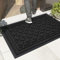 Color G Dirt Trapper Door Mat 90 x 150 cm, Heavy Duty Door Mats Outdoor Waterproof, Non Slip Rubber Backing Entrance Rug, Washable Doormat for Indoor and Outside - Black