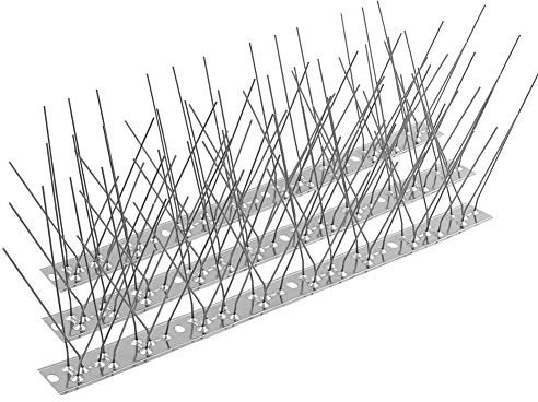 Moyofree 2M Bird Spikes for Pigeons Small Birds, Pigeon Spikes for Roofs and Windows, Fence Spikes Stainless Steel Anti Bird Deterrent Repellent Spikes for Cat, Birds Control Spikes(Uninstalled)