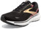 Brooks Damen Ghost 15 Sneaker, Black Orange Raspberry, 43 EU