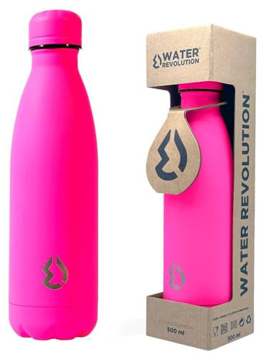 water revolution Botella Rosa 500ml, Juventud Unisex, Multicolor (Multicolor), Talla Única