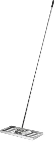 Wiltec Stainless-steel Lawn Scraper Surface Lawn-leveller w/Shaft Size M Rake for Sanding, Levelling