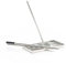 Wiltec Raclette de Gazon Taille M – 750 x 250 x 2000 mm – en Acier INOX – avec Manche 2 m – Grattoir de Jardin Râteau niveleur pour Sabler et Niveler