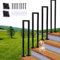 Barandilla Escalera, 35-110cm Pasamanos Escalera, Barandillas Escalera Forma de U, Barandilla Escalera Interior/Exterior para Villas, Balcones, Pasillos (Negro, 75cm)