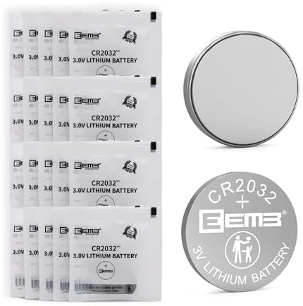 EEMB 20 batterie al litio CR2032 da 3 V, a bottone, BR2032, ECR2032, LM2032, per portachiavi, telecomandi, orologi, calcolatrici, campanelli, dispositivi medici, Airtag, 20 pezzi