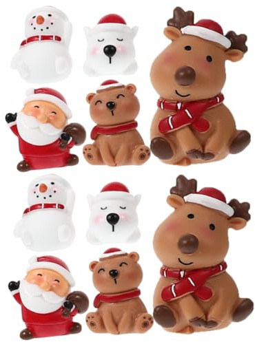 BESPORTBLE 10 Stk Aquarium Weihnachtsdekoration Aquarienverzierung Weihnachtsdekorationen Für Aquarien Heimzubehör Weihnachtliche Desktop-dekoration Ornament Kunsthandwerk Harz Weihnachten