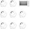 Roulettes pour Meubles, Roulettes Universelles Pivotantes à 360°, 1 Pouces Roulettes en Acier Autocollantes pour Petits Meubles, Roulettes Plates pour Petits Appareils de Cuisine (Blanc, 8 PCS)