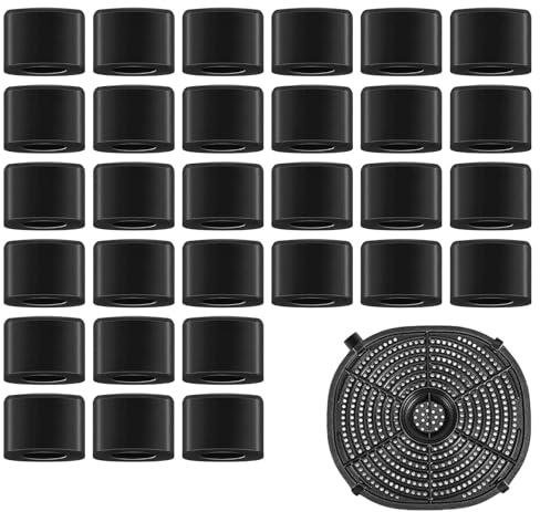 30 Stück Gummipuffer,für Russell Hobbs Heißluftfritteuse Zubehör Gummipuffer Heißluftfritteusen Luftfritteuse Ersatz Ersatzteile Luftfritteusen Grillplatte Silikon Schwarz Gummifüße