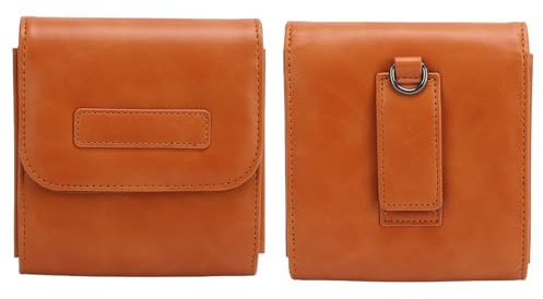 SENECESLI Lens Filter Pouch Case, Up to 100mm, 5 Pockets PU Leather Camera Lens Filter Storage Bag, Dustproof & Water Resistant Hard Shell Carrying Case for Photography Circular Filter