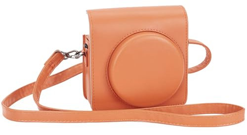 Riosin Instant SQ1/SQ40 Protective Case for Fujifilm Instax Square SQ1/SQ40 Camera, Premium PU Leather Camera Bag Cover with Removable Adjustable Strap (Terracotta Orange)