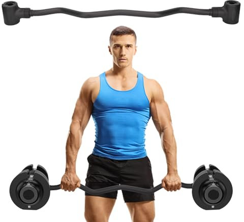 tonchean Kurzhantel-Konverter, Kurzhantel zu Langhantel-Konverter, Curl-Trainingsstange, Hantelstange, verstellbar, Gewichtheben, Langhantel bis zu 80 kg Gewichtskapazität, für Heimtraining,