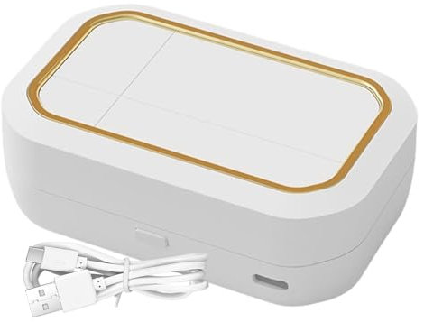 Detergente per lenti – Detergente per lenti morbide e dure, pulitore ad ultrasuoni giornaliero | Scatola per lenti portatili, compatibile con lenti RGP e colorate