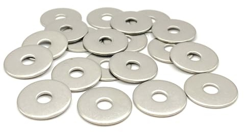 Unterlegscheiben aus Metall, M16, Edelstahl, Außendurchmesser 50 mm | flache Unterlegscheibe, extra breit M16 x 50 mm | Edelstahl A2 (V2A/304) Norm NFE 25513 LL | Holz/Metall/Muttern/Schrauben/etc: 20
