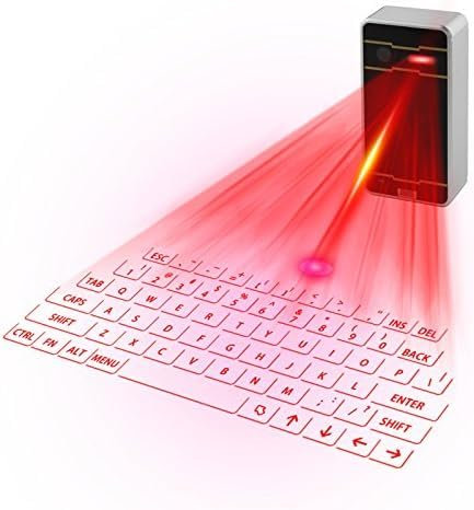 TKMARS Funk Tastatur Bluetooth Tastatur Projektionstastatur Tragbares Design Wiederaufladbar für Windows, Android, IOS