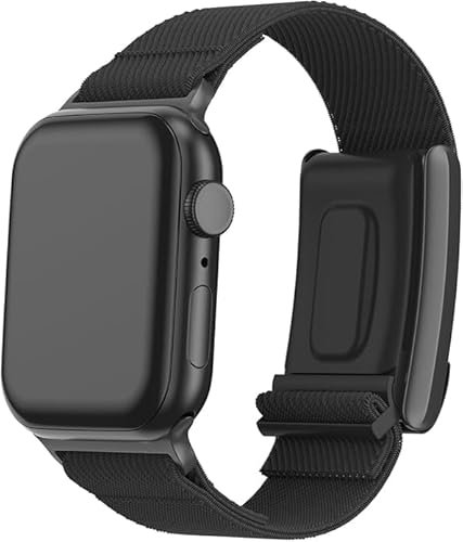 AR LABS Apple Watch & Whoop Band Combo – Correa de nailon transpirable y resistente al olor compatible con Apple Watch y Whoop 4.0 para máxima comodidad y durabilidad (negro) 42 mm, 44 mm, 45 mm, 49