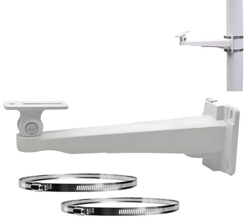CTXSumTec 10.6 CCTV Security Camera Wall Pole Mounting Loop Bracket,Arm Support Monitoring Pole Hoop Bracket Surveillance Camera Wall Mounted/Pole Mounted for CCTV Security Camera PTZ Dome