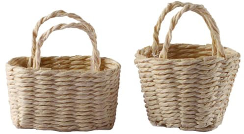 2st Körbchen Mit Henkel Kleiner Korb Mit Henkel Blumenmädchen Korb Osterkörbchen Mit Henkel Rotkäppchen Korb Blumentopf Rattan Mini Einkaufskorb Mini Korb KöRbchen Flechtkorb Klein Mini Körbchen