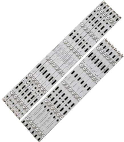 TVAAGHBCBR Bande de rétroéclairage LED Compatible for Philips TV 49 Pouces GJ-2K15-XM-D2P5C1-490-D611-C1 49PUF6701/T3 LB49007 49puh4900/88 EVTLBM490E0601(12pcs)