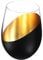 Garneck 1PCS Black Gold Stemless Wine Glasses - Elegant Crystal Tumblers for Wine - Water Juice and Cocktails Ideal for Parties Events and Everyday Use