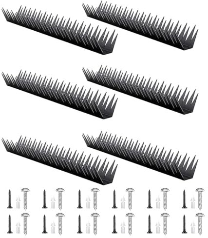 pumpumlia Paquete de 6 picos de metal antiescalada resistentes a la intemperie para pared y vallas, gatos y pájaros