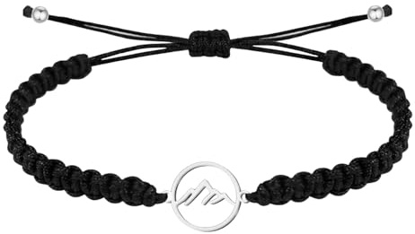 cotigo Pulsera Hilo Destino con Simbolos de acero inoxidable, amuletos de proteccion y suerte, Amuletos contra el mal de ojo - Pulsera Mujer/Pulsera Hombre, regalo original.