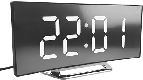 Ahuuen Digitale Uhr | Großes LED-Display Mit Digitaler Anzeige | Hohe Helligkeit Und Leise Für Jung Und Alt Im Wohnzimmer