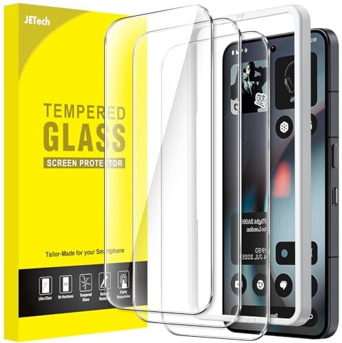 JETech Schutzfolie für Nothing Phone 3, 3 Stück | 9H Gehärtetes Glas, HD Klar, Kratzschutz, Einfache Installationshilfe
