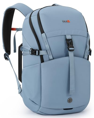 Tolaccea Reiserucksack Handgepäck Laptop Rucksack 30L für Business Arbeit | Wasserabweisende Nachhaltiges RPET, Wasserdichte YKK-Reißverschluss, 15,6'' Laptopfach, 12,9'' Tabletfach, Panorama-Hauptfach
