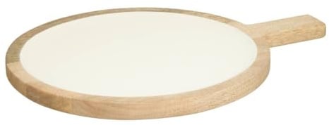 Atmosphera - Sottopiatto inaya bianco caldo e legno di mango