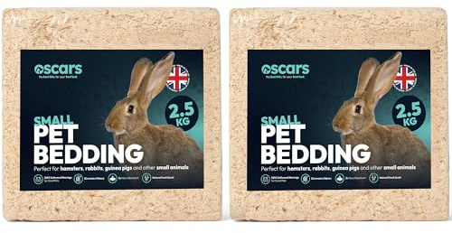 Oscars Wood Shavings Natural Small Pet Bedding, 5kg - Soft Animal Bedding | Soft & Biodegradable, Odour Controlling, for Hamster Cage, Guinea Pig Cage, Rabbit Hutch, Eco-Friendly Substrate
